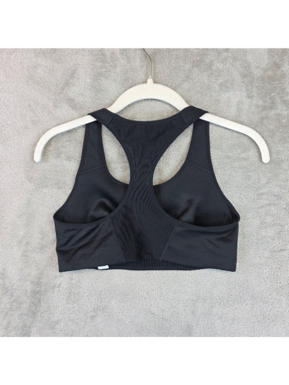 Nike Sports Bra Womens Medium Black Dri-FIT Racerback Swoosh Athletic 548545-010 - Picture 2 of 9